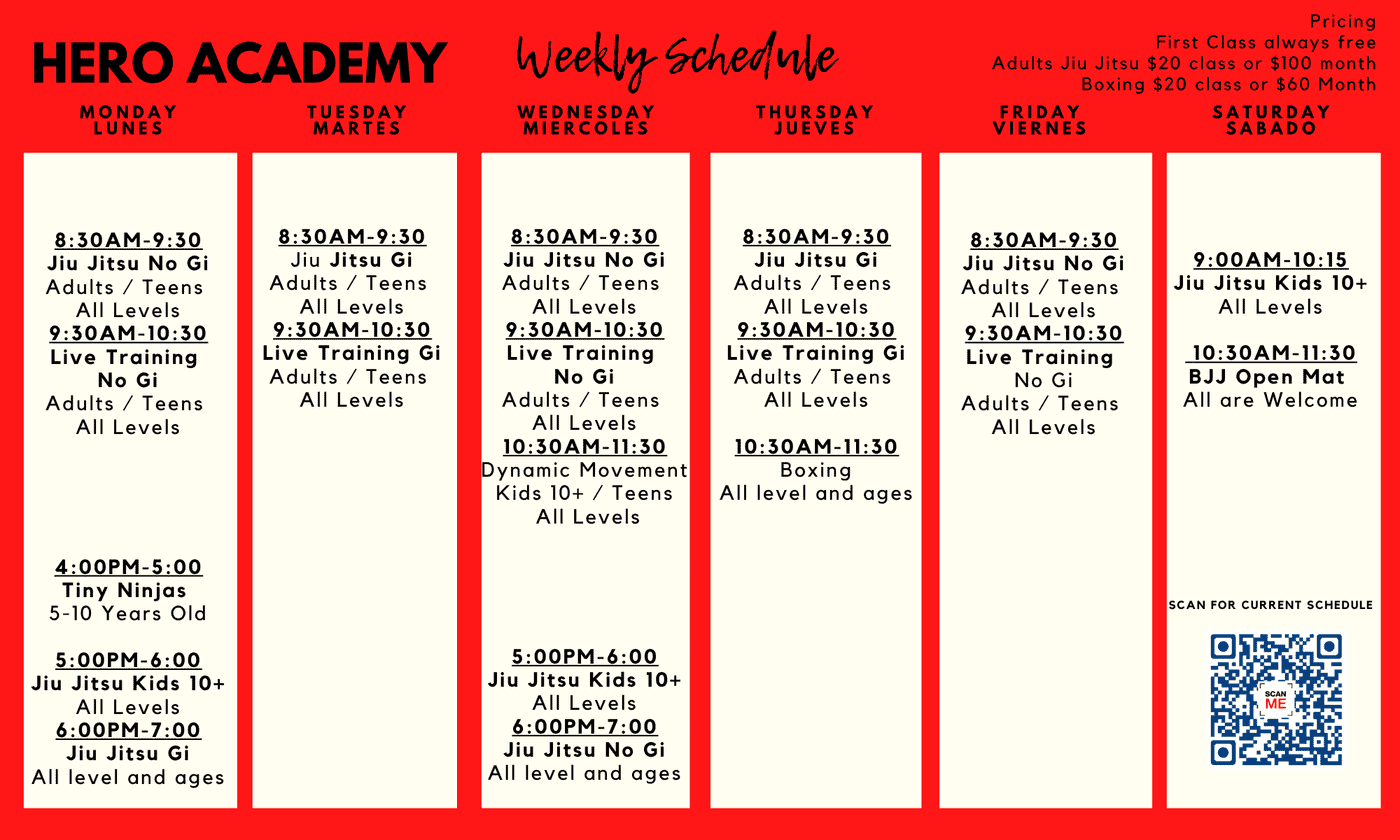 Hero Schedule Current