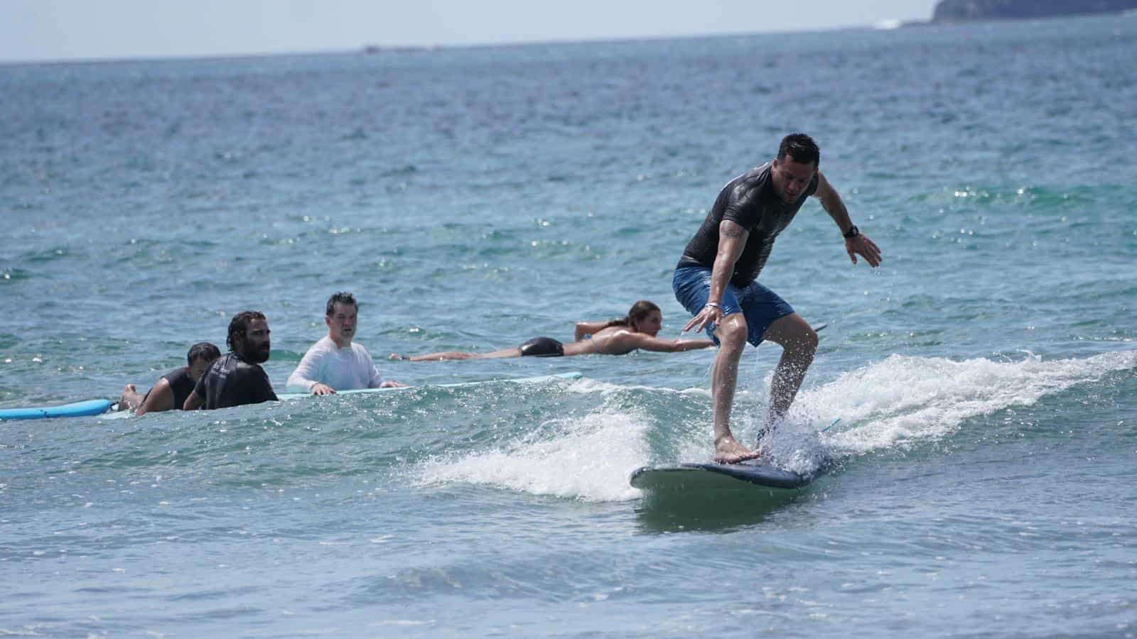 Surf lesson during Costa Rica corporate retreat