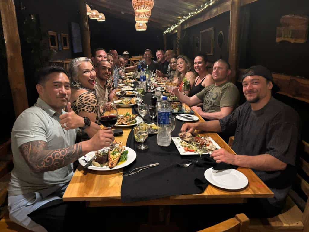 Sunset dinner with friends in Tamarindo